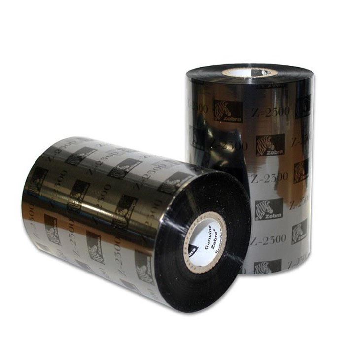 Zebra 2300 European Wax Ribbon, 110mmx300m, 02300BK11030